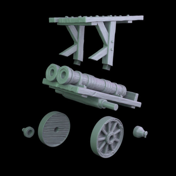 MA025 Double lashed barrels Medieval