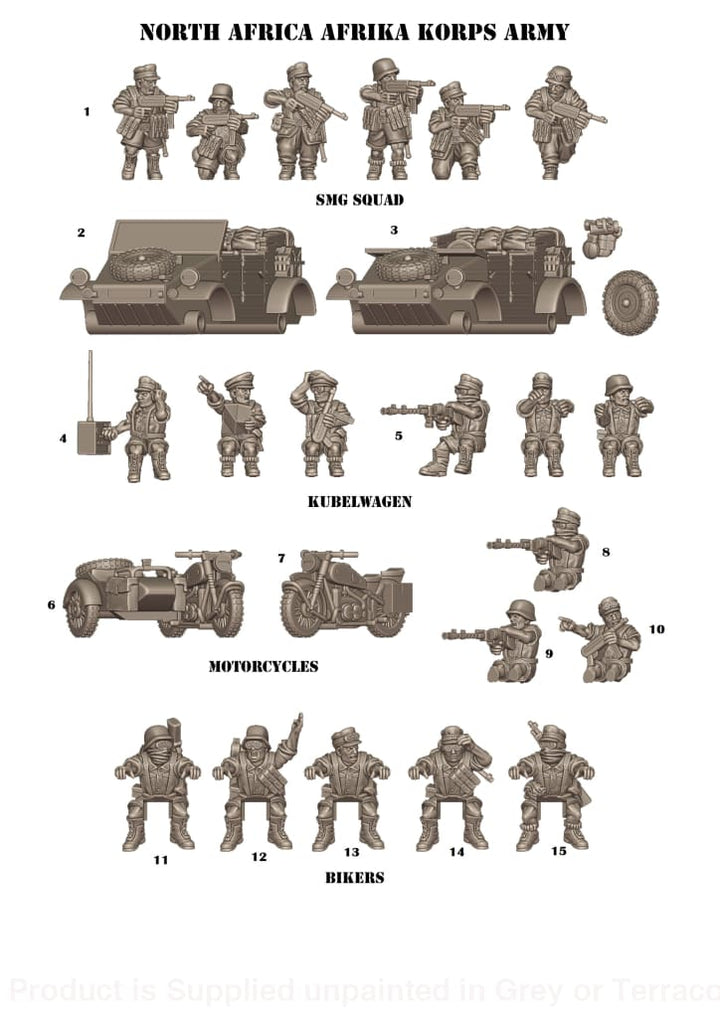 March To Hell Ww2 Africa - Afrika Corps 3 15Mm 1:100 / 1 Figure