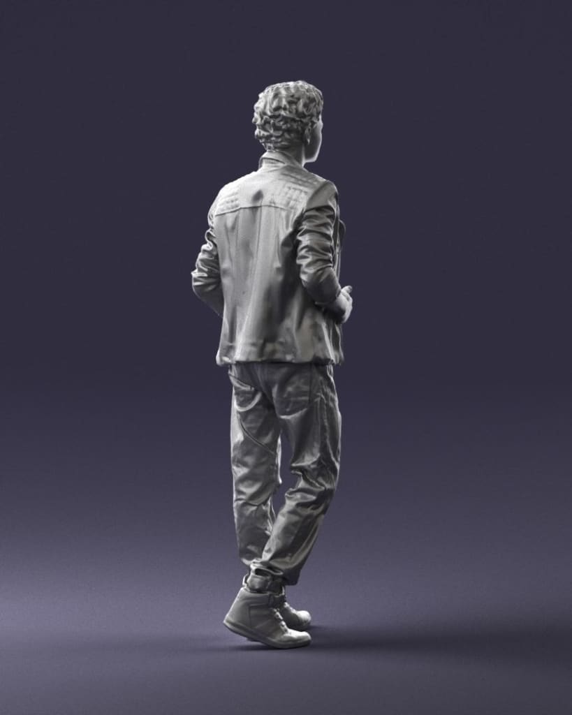 Trendy Young Teenager In Jacket And Trousers Figure