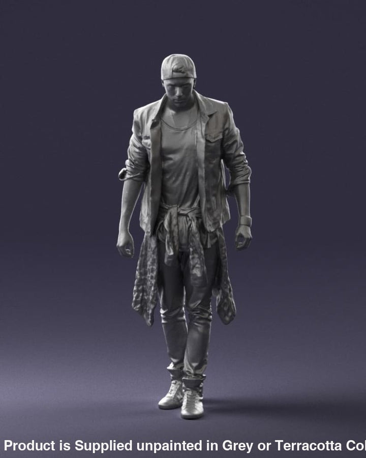 Hip Young Male Wearing Cap Figure