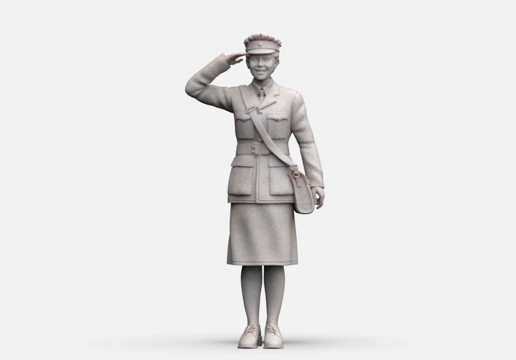 MM1154 WW2 RAF WAAF Saluting Figure