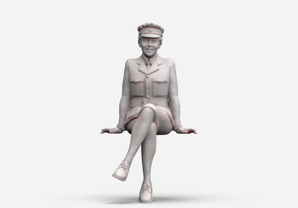 MM1154 WW2 RAF WAAF Sitting Figure