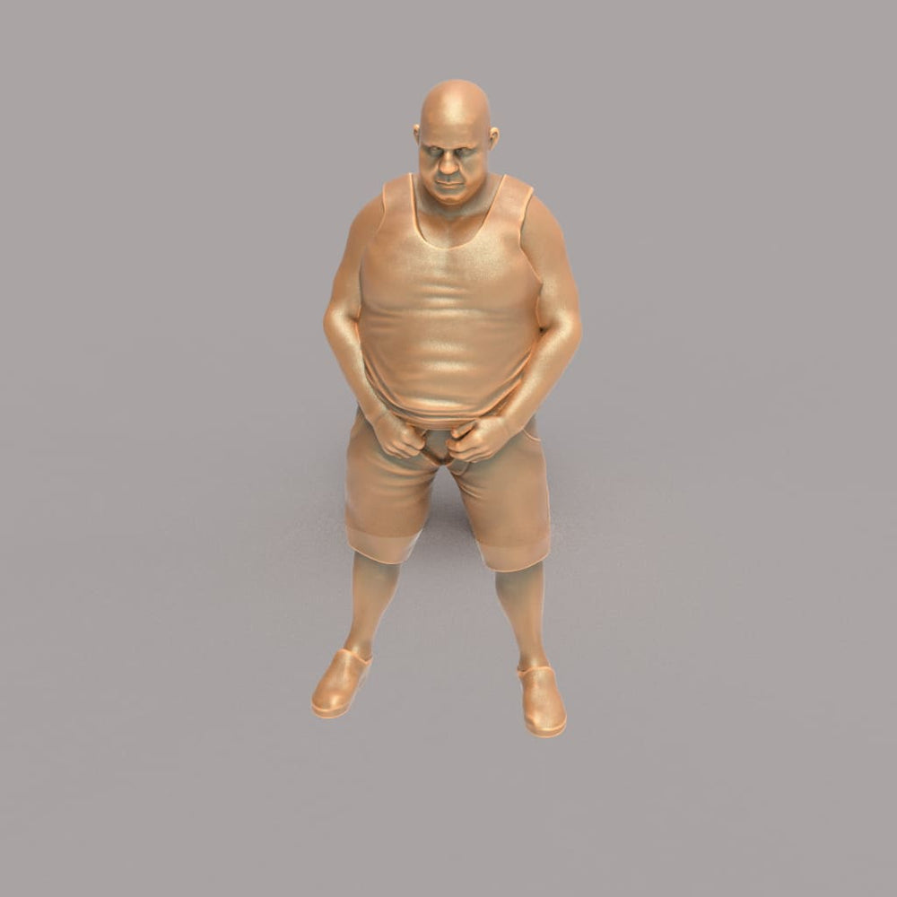 MM118 Large Drunk Male Urinating Figure