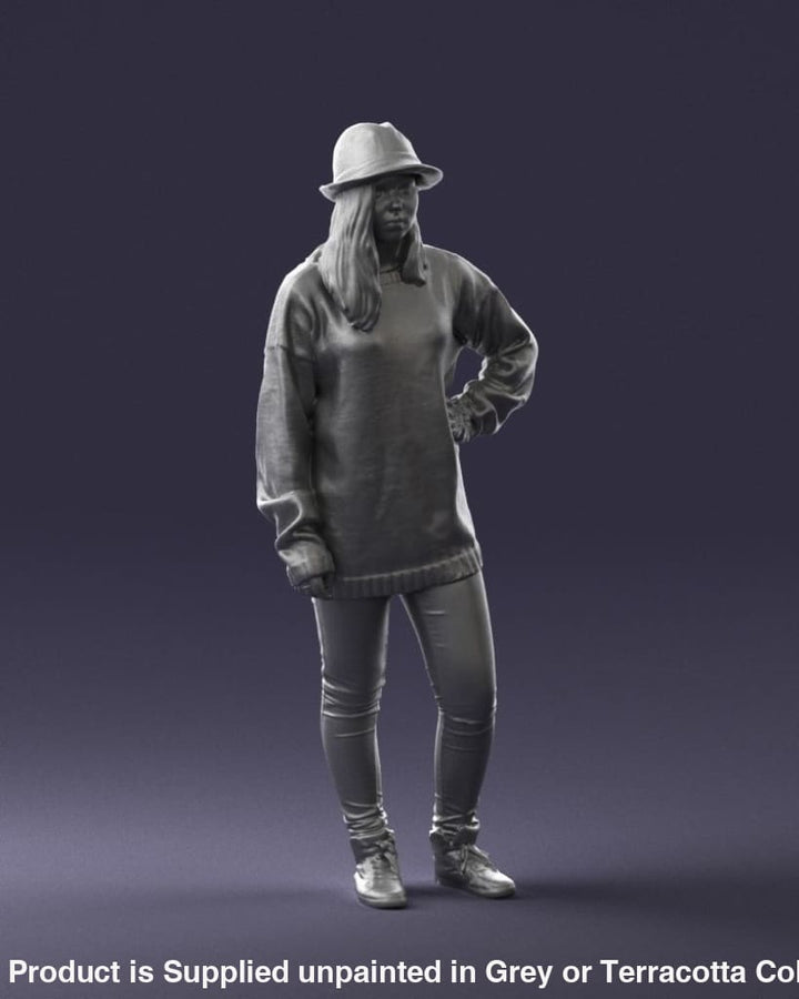 Trendy Girl In Hat Figure