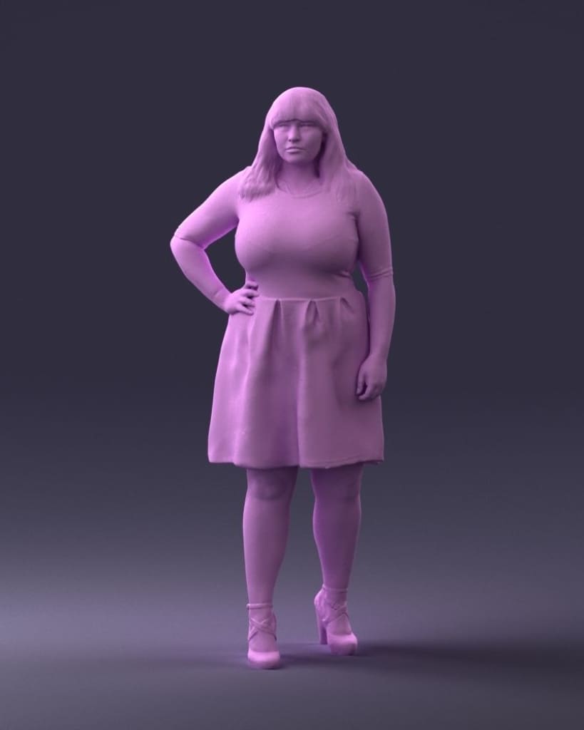 Large Young Female Hand On Hip Figure