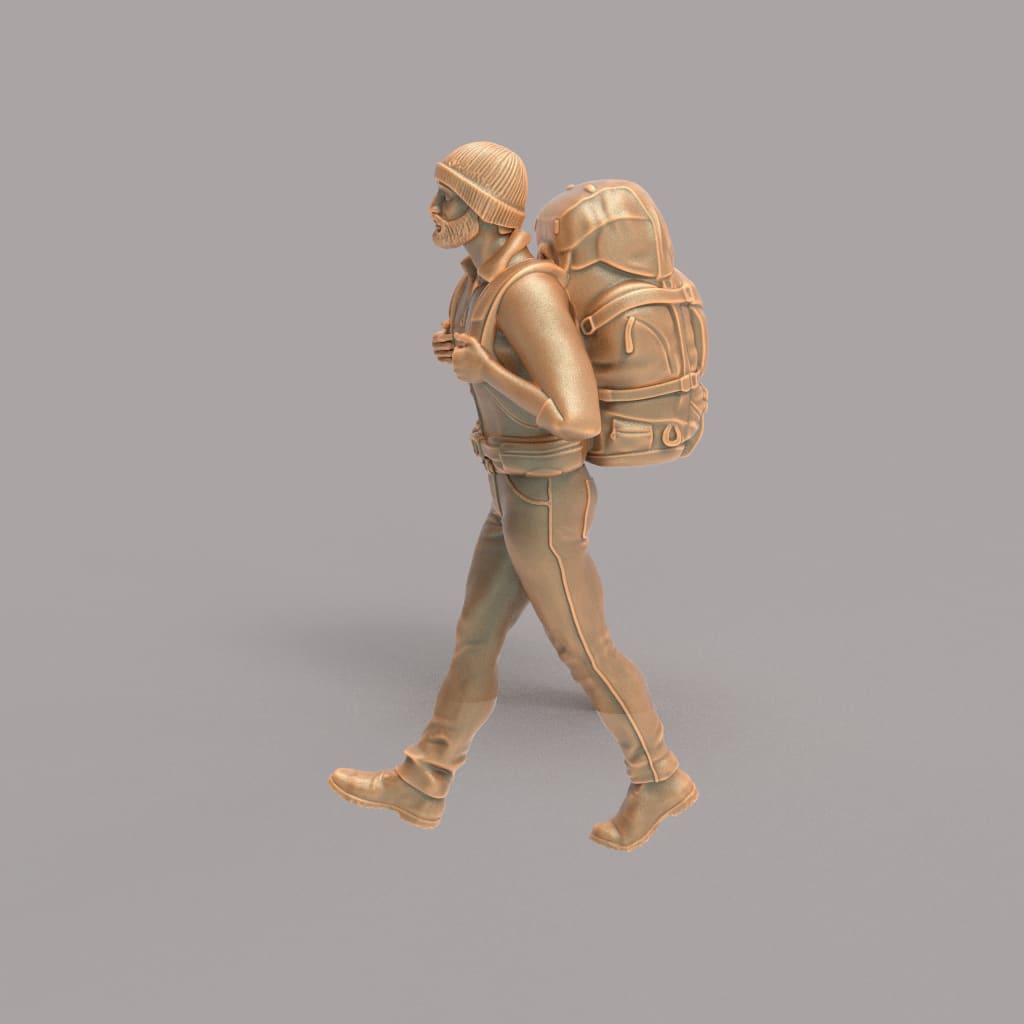 MM240 Male Hiker/Camping Walking Figure