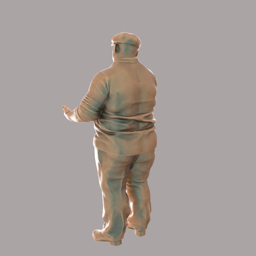 MM274 Large Male in Flat Cap gesturing with Hands Figure