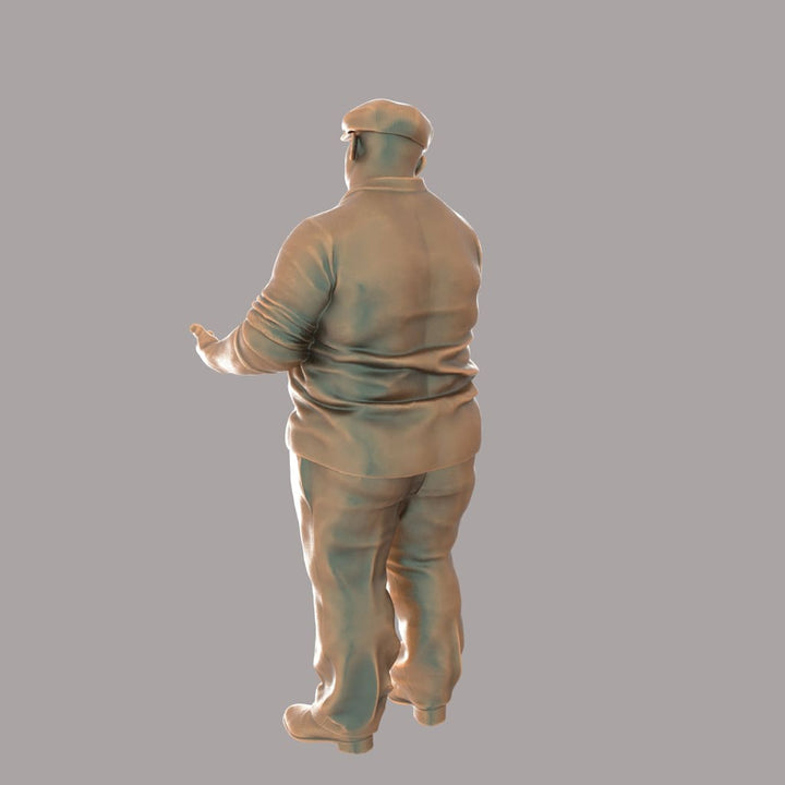 MM274 Large Male in Flat Cap gesturing with Hands Figure
