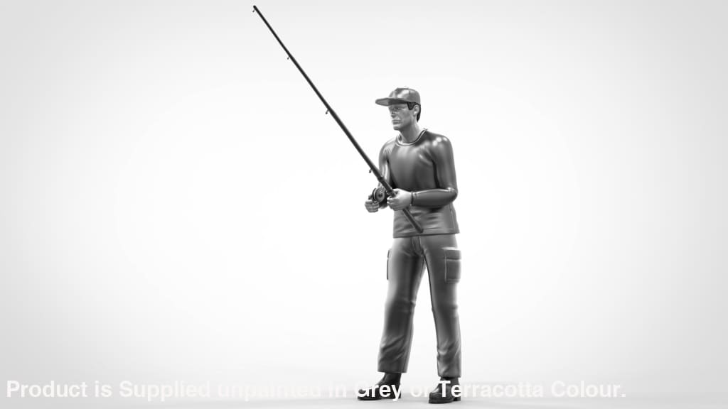 Male Fishing And Casting Figure