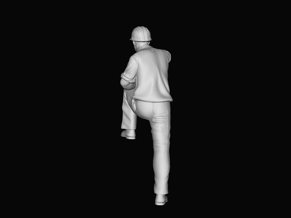 MM416 Builder leg up pointing Figure