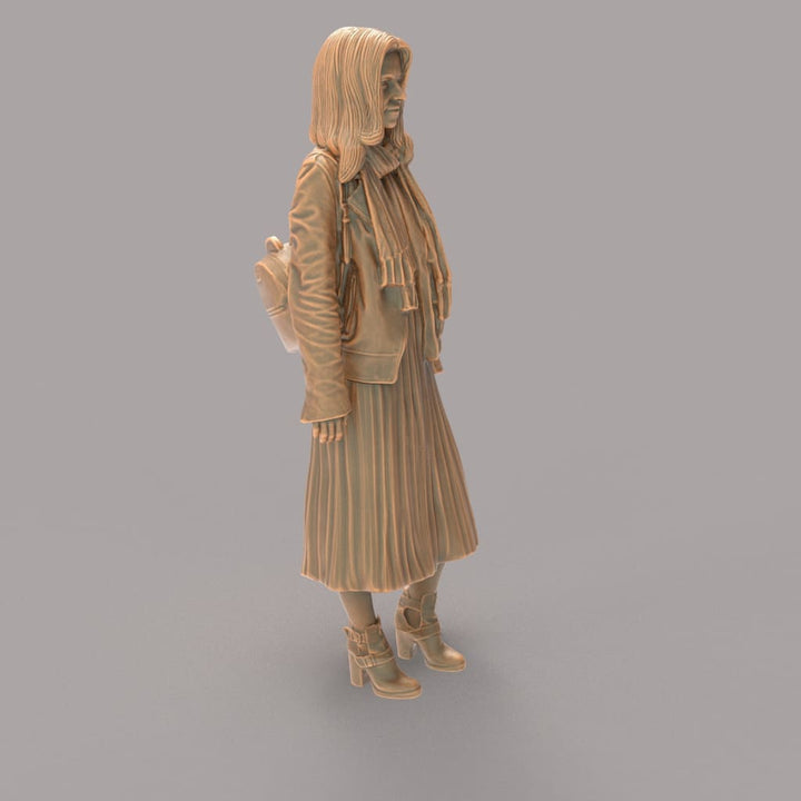 MM485 Very Smart Young lady in Jacket with Handbag Figure
