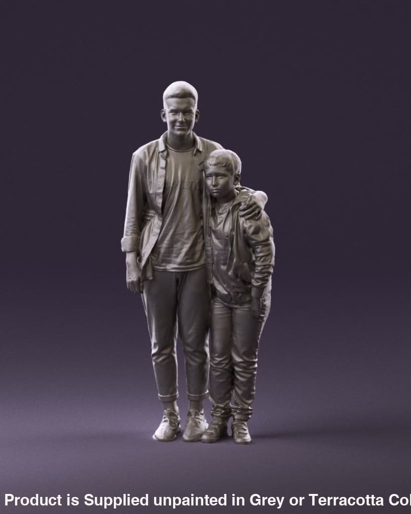Two Brothers Posing Figure