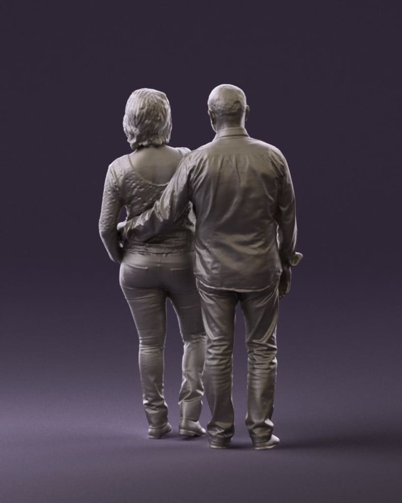 Mm862 Couple Poseing For Picture Figure