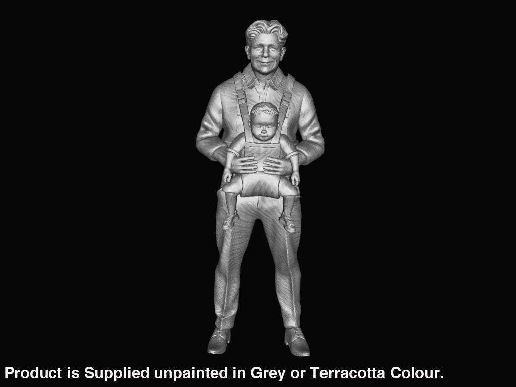 Mm882 Father And Carrying Baby Figure