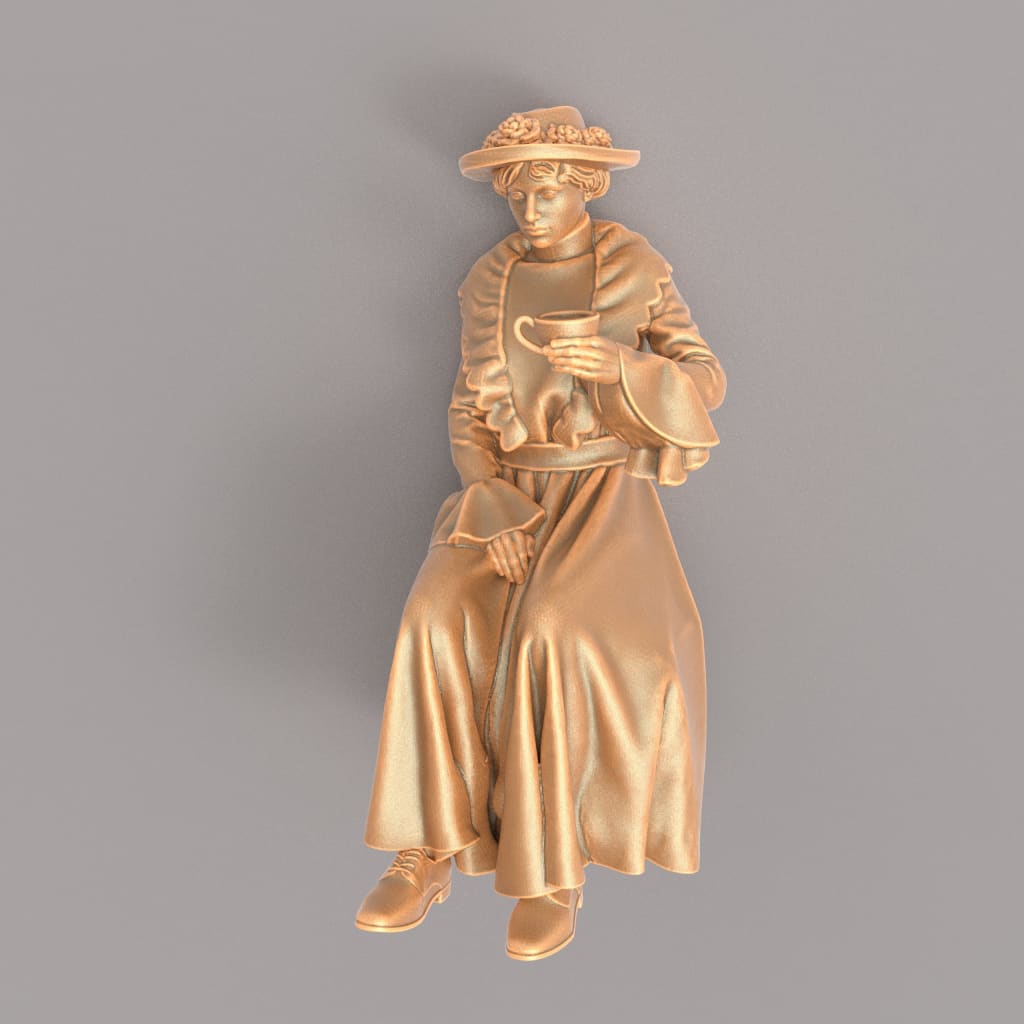 MM929A Edwardian/Victorian Female Sitting Figure