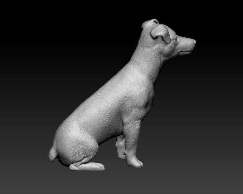 MMD048 Jack Russell terrier sitting 1:32 Animal