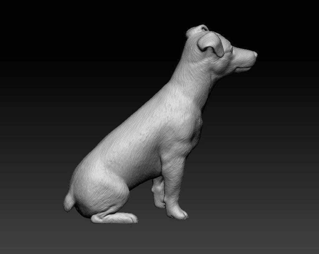 MMD048 Jack Russell terrier sitting 1:32 Animal