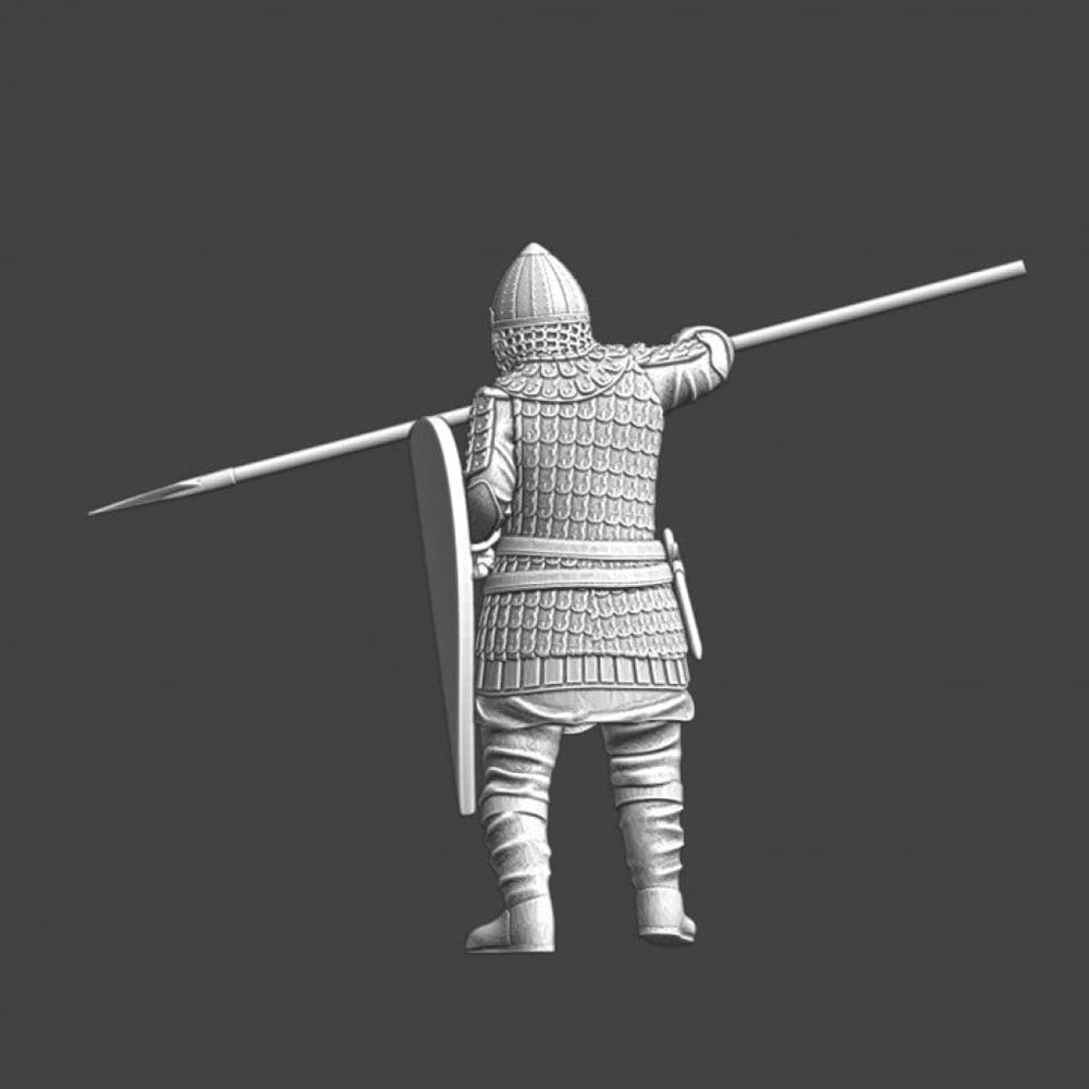 NCM080 Medieval Kievan Rus warrior with spear Medieval