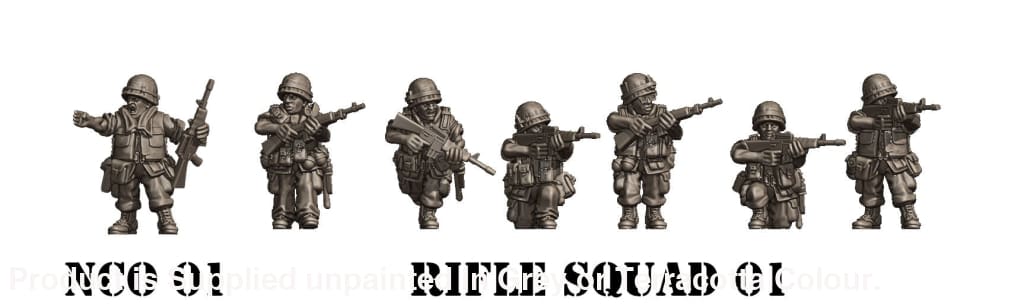 NTH Vietnam US Army Rifle Squad 1 28mm 1:56 Figure