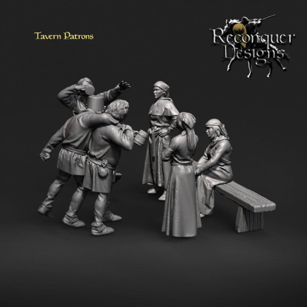 REM0001 Tavern/Drunk Patrons Medieval Figure