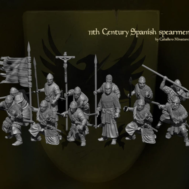 REM0014 11th Century Spanish Spearmen Medieval Figure