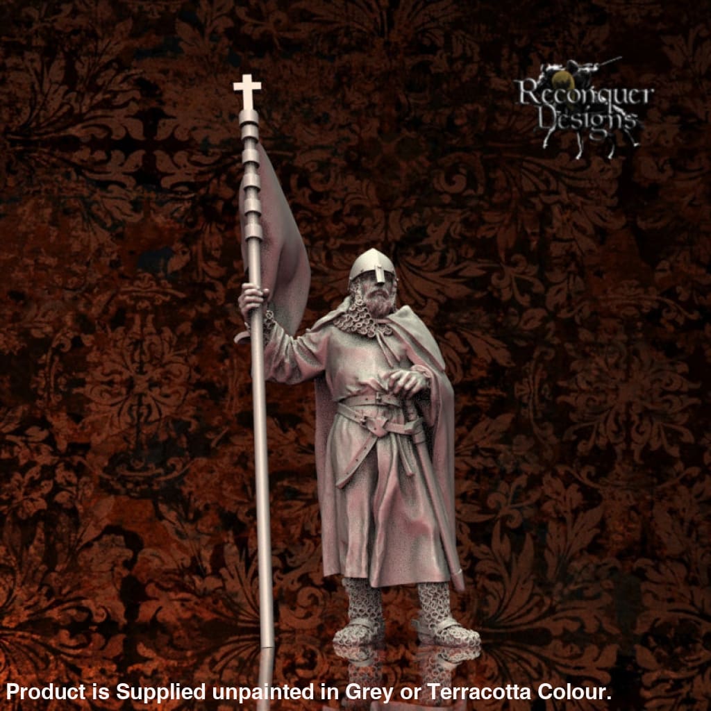 Dismounted Military Order Standard Bearer 12Th Century Medieval