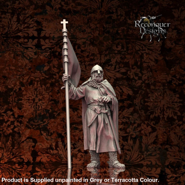 Dismounted Military Order Standard Bearer 12Th Century Medieval