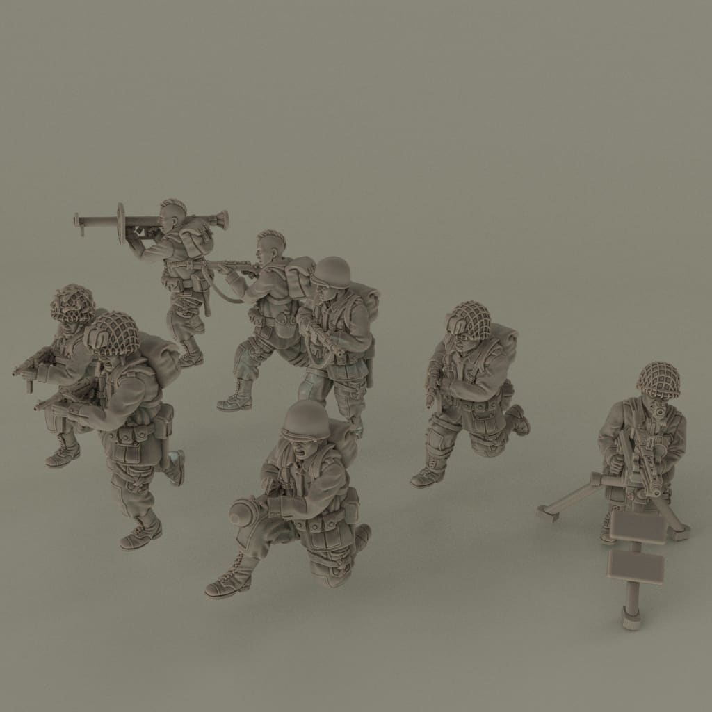 US Airbourne with Captured German Weapons 28mm 1:56 Wargaming Figure