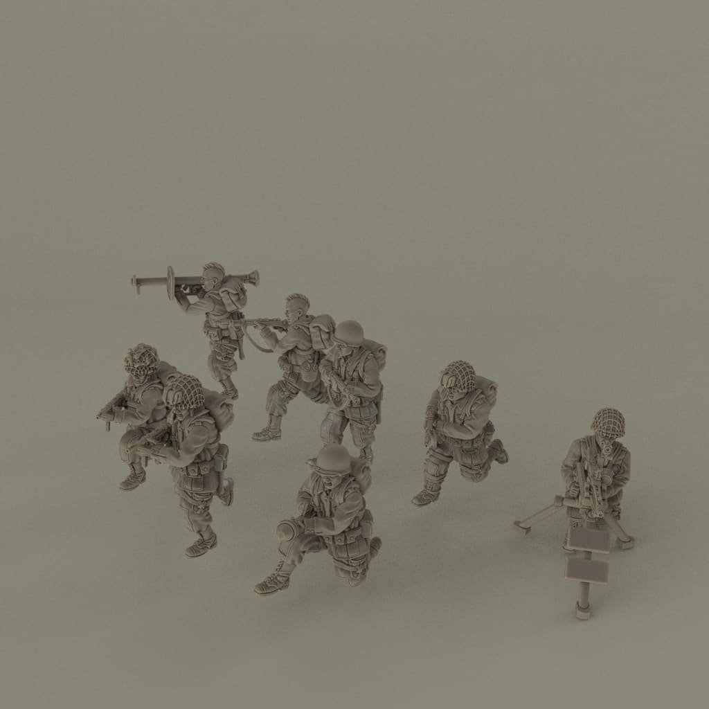 US Airbourne with Captured German Weapons 28mm 1:56 Wargaming Figure
